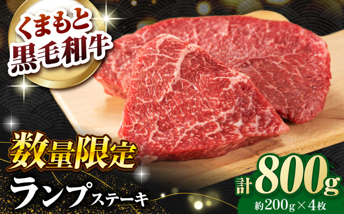 熊本県産 黒毛和牛 ランプステーキ 約800g（約200g×4枚）【有限会社 九州食肉産業】 [ZDQ160]