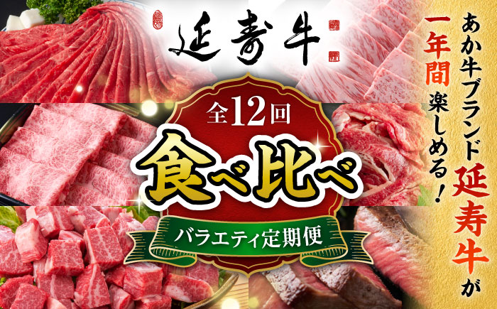 【12回定期便】熊本県産 あか牛『延寿牛』 贅沢食べ比べ【有限会社 九州食肉産業】 [ZDQ170]