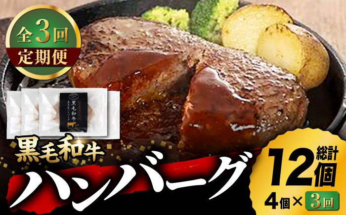 【3回定期便】九州産 藤彩牛 大判 ハンバーグ 2535 [ZDT031]