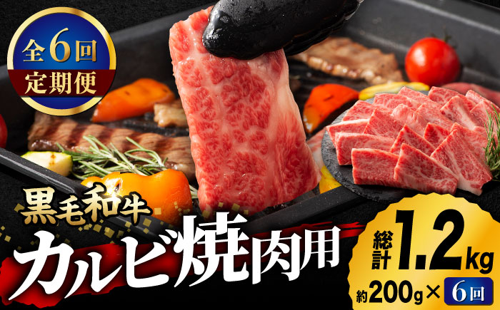 【6回定期便】九州産 藤彩牛 バラ カルビ 焼肉用 1650 [ZDT058]