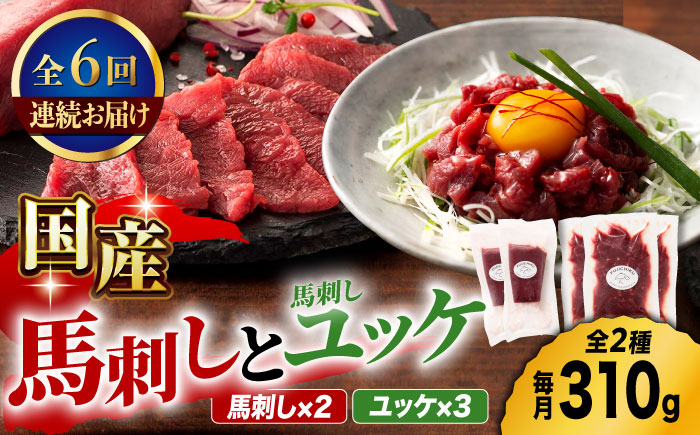 【6回定期便】国産馬刺し と ユッケ のセット 3585 [ZDT075]