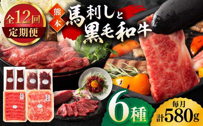 【12回定期便】「熊本特産馬刺しと熊本黒毛和牛」フジチクオリジナル贅沢食べ比べセット 3905【有限会社 スイートサプライなかぞの】 [ZDT149]