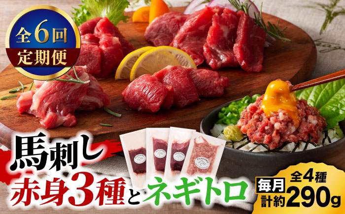 【全6回定期便】【熊本特産】赤身馬刺し3種とネギトロの詰め合わせ 3891【有限会社スイートサプライなかぞの】 [ZDT174]