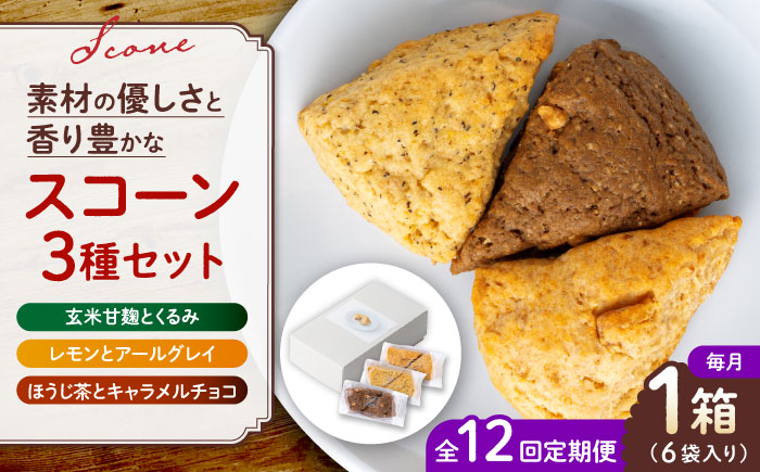 【全12回定期便】山鹿の恵み香り豊かなスコーンセット（3種類×2個）【BANBA BON BONS】 [ZDW008]