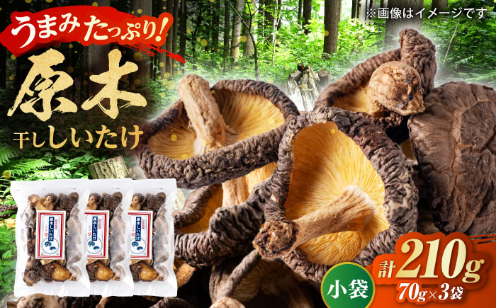原木 干ししいたけ 小袋210ｇ（70ｇ×3袋） 【すみれファーム】 [ZEP067]