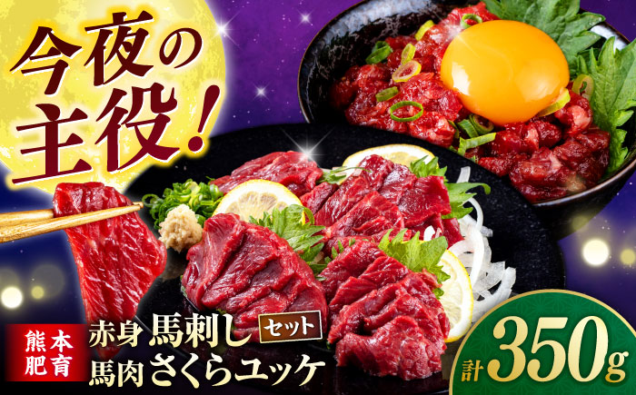 赤身馬刺し・馬肉さくらユッケ セット 【合同会社　長岡フーズ】 [ZFR029]