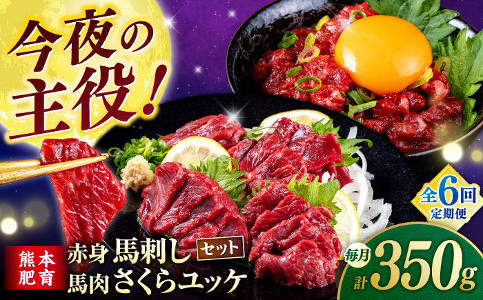 【全6回定期便】赤身馬刺し・馬肉さくらユッケ セット 【合同会社　長岡フーズ】 [ZFR031]