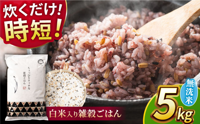 【年内発送は12月24日ご入金分まで！】〈令和7年度新米〉 水研ぎ不要 雑穀ごはん 無洗米 5kg 【株式会社 農産ベストパートナー】 新米 令和7年産 [ZBP145]