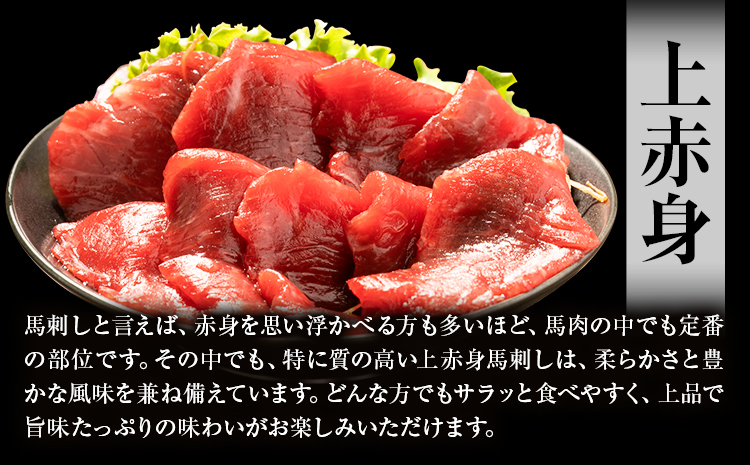 馬刺し上赤身パック 100g×2 合計200g 有限会社七城町特産品センター《90日以内に出荷予定(土日祝除く)》熊本県 菊池市 赤身 馬肉 馬刺し ブロック 冷凍 送料無料
