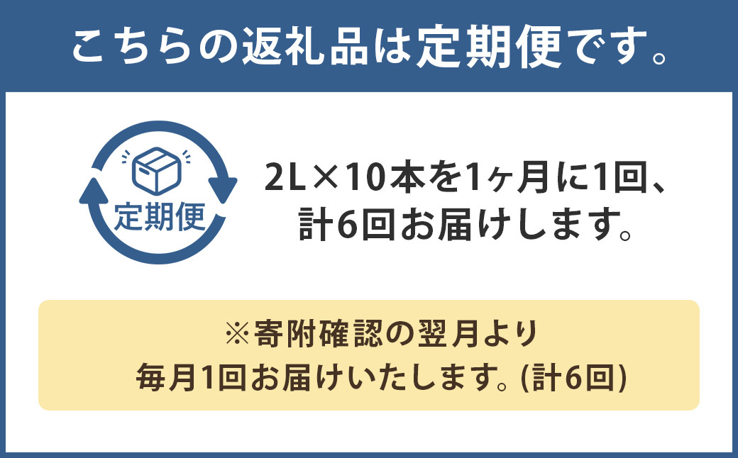 【定期便6回】シリカ天然水 2L×10本 計60本 《お申込み月の翌月から出荷開始》---159-1875---