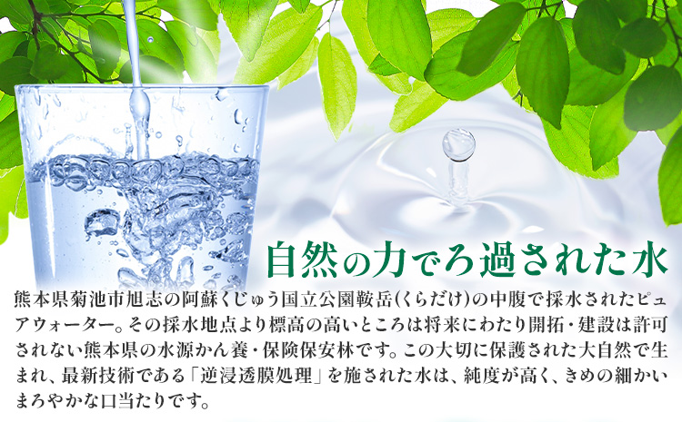 ピュアウォーター 純度99.99% 12L×2本 合計24L スターターセット付き（専用蛇口・段ボール台座）有限会社七城町特産品センター《90日以内に出荷予定(土日祝除く)》 熊本県 菊池市 ピュアウォーター ROウォーターとは 飲料水 ドリンク 軟水---003-1491---