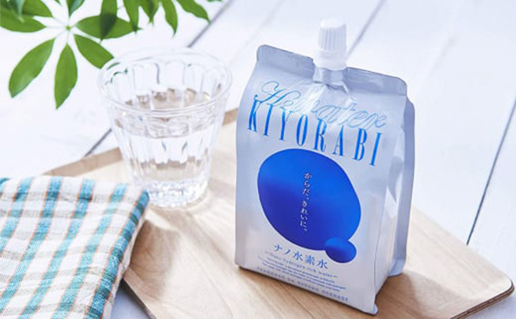 ナノ水素水キヨラビ 300ml×12本 水 水素水 天然水 飲料水 ミネラルウォーター アルミパウチ パウチ 国産 九州産 熊本県産 菊池市産 送料無料《90日以内に出荷予定(土日祝除く)》---037-1864---