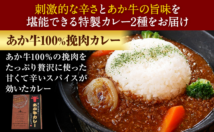 あか牛カレー詰め合わせセット 2種類×各2食 合計4食 あか牛カレー あか牛100％挽肉カレー ビーフカレー レトルトカレー レトルト 食べ比べ セット 牛肉 熊本県 送料無料《30日以内に出荷予定(土日祝除く)》---071-1430---