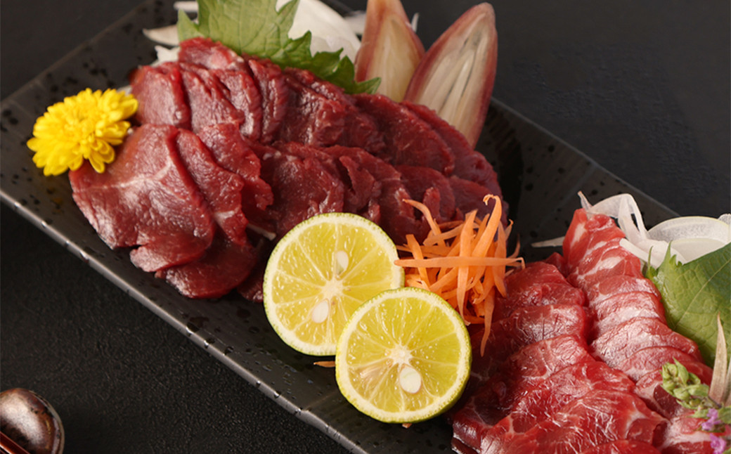 熊本 馬刺し 赤身 約500g (約100g×5個) 《90日以内に出荷予定(土日祝除く)》 生姜 タレ付き 馬刺 馬肉---144-2120---