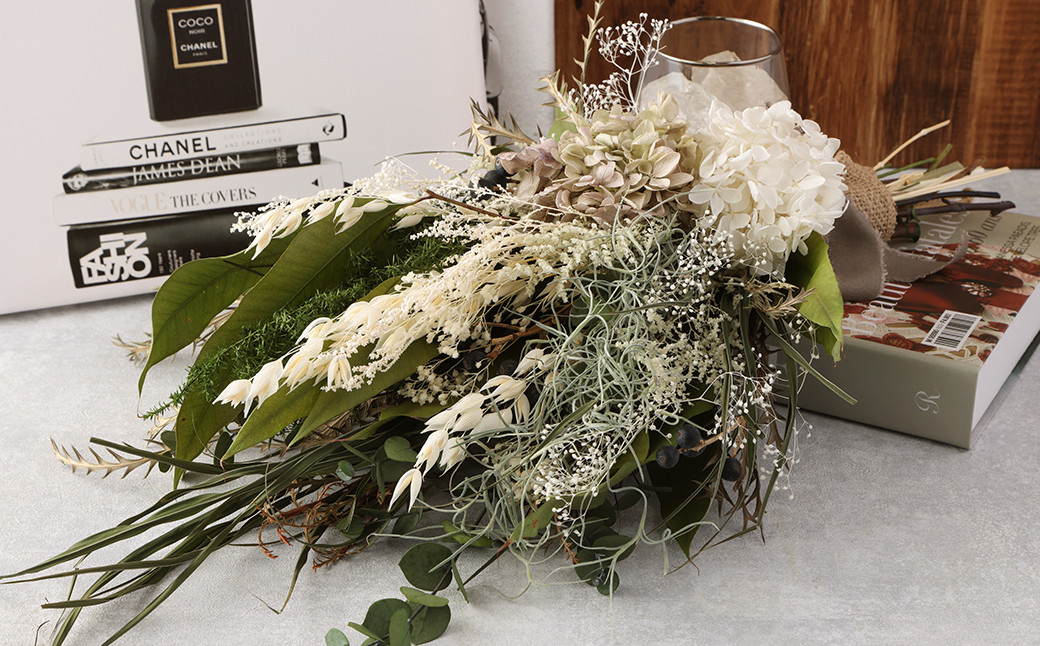 ドライフラワースワッグ Sサイズ《90日以内に出荷予定(土日祝除く)》---123-2468---