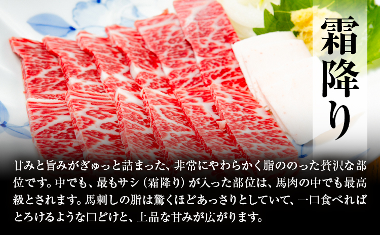 特選馬刺しセットB 合計300g 3種類 セット 霜降り100g 上赤身100g ロース100g《90日以内に出荷予定(土日祝除く)》熊本県 菊池市 馬肉 馬刺し 食べ比べ セット 詰め合わせ ブロック 冷凍 送料無料---003-1484---