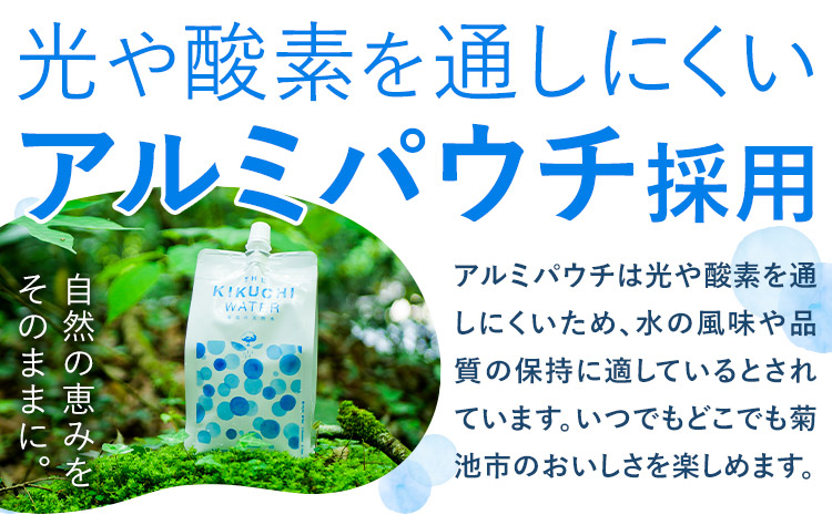 THE KIKUCHI WATER 500ml×30本 定期便 3回 水 飲料水 ミネラルウォーター シリカ 飲料《お申し込み月の翌月から出荷開始》天然水 飲料水 ミネラルウォーター シリカ含有 アルミパウチ パウチ 国産 九州産 熊本県産 菊池市産 送料無料---037-0901---