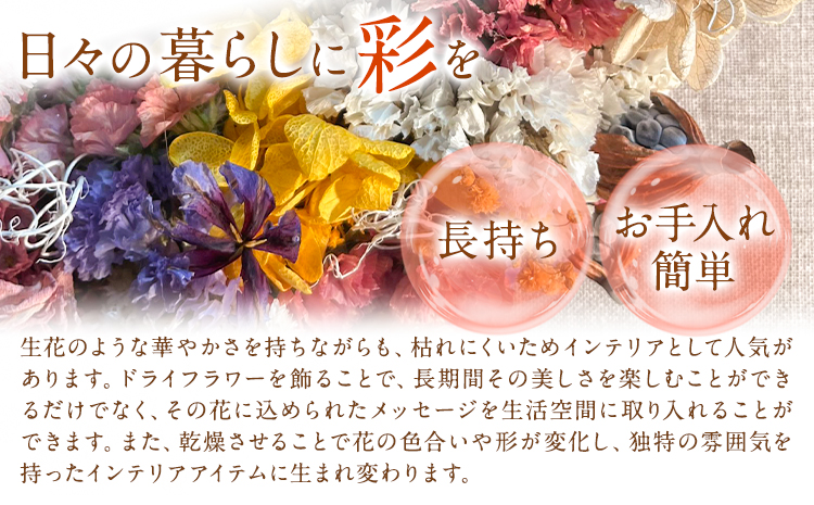 バスケットアレンジ Mサイズ 縦約25cm×横約25cm×幅約15cm ピンク 赤系 フラワーバスケットドライフラワー デザインおまかせ フラワーアレンジ インテリア 花 送料無料 《90日以内に出荷予定(土日祝除く)》---123-0973-P---