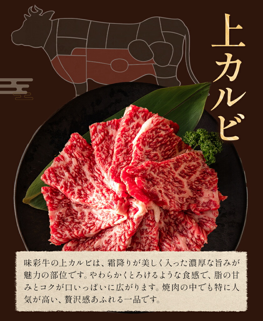 味彩牛 上カルビ 約400g 菊池地域農業協同組合(JA菊池まんまキッチン)《90日以内に出荷予定(土日祝除く)》熊本県 菊池市 上カルビ カルビ 焼肉 焼き肉 カット済み 牛肉 お肉 熊本県産 九州産 国産 冷凍 送料無料---147-2252---
