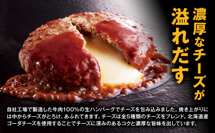 【3ヶ月定期便】ジョイフル チーズ ハンバーグ デミグラスソース 付き 6個 1個145g 生ハンバーグ ソース付き 牛肉 ジョイフル 焼くだけ ハンバーグ 惣菜 おかず 冷凍 送料無料《お申込みの翌月出荷予定》---077-3021---