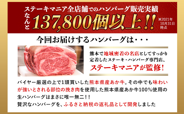 ステーキマニア監修 熊本県産あか牛100%生ハンバーグ 140g×13個入り 合計1820g 18.2kg以上《2026年1月中旬-3月末頃出荷》熊本県産あか牛 バイキングベーカリー 冷凍---300-5031---