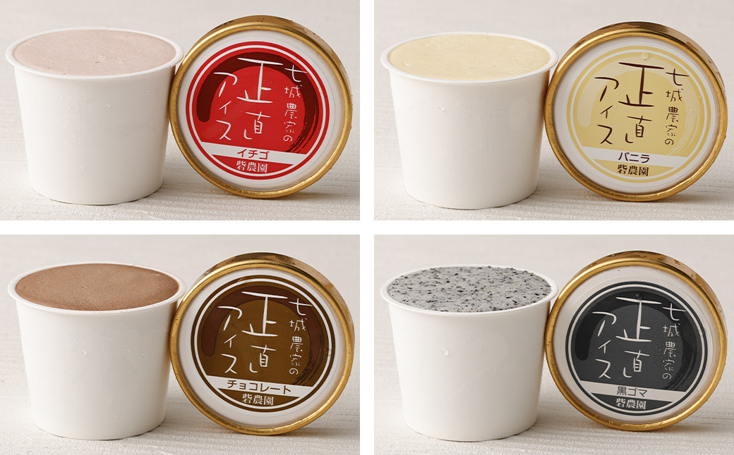 七城農家の正直アイス 8個セット(合計 約880ml) スイーツ おやつ デザート《90日以内に出荷予定(土日祝除く)》--113-2102---