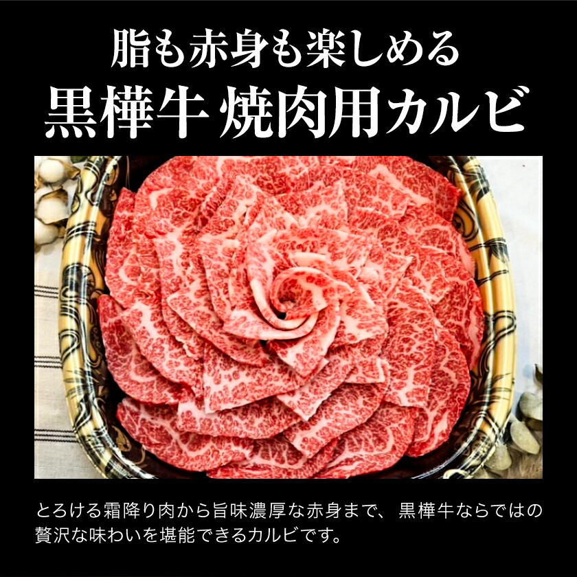 くまもと黒毛和牛 黒樺牛 A4～A5等級 焼肉用カルビ 250g 株式会社杉本本店 《90日以内に出荷(土日祝除く)》熊本県 菊池市 牛肉 牛 霜降り 赤身 お肉 焼き肉 BBQ 黒毛和牛 国産 九州産 熊本県産 冷凍 送料無料---090-2457---