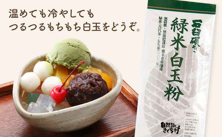 きくち村の緑米白玉粉 120g×6袋 合計720g 自然派きくち村(有限会社渡辺商店)《30日以内に出荷予定(土日祝除く)》熊本県 菊池市 白玉粉 自然栽培の緑米使用 白玉 粉末 もち米 製菓用 和菓子 熊本県産 九州産 国産---047-0502---