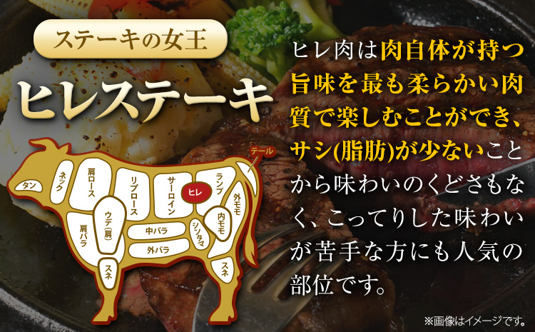 くまもと黒毛和牛 ヒレステーキ 450g (150g×3枚) 牛肉 冷凍 《30日以内に出荷予定(土日祝除く)》 くまもと黒毛和牛 黒毛和牛 冷凍庫 個別 取分け 小分け 個包装 ステーキ肉 にも ヒレステーキ---300-5024---