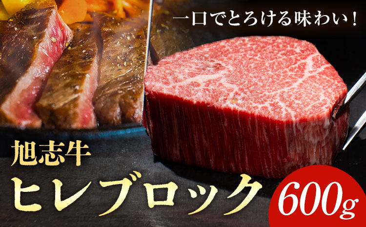 旭志牛 ヒレブロック 600g 有限会社旭志村ふれあいセンター 《90日以内に出荷予定(土日祝除く)》 お肉 牛肉 ヒレ ステーキ ブロック 菊池ブランド牛 冷凍 送料無料---001-1953---