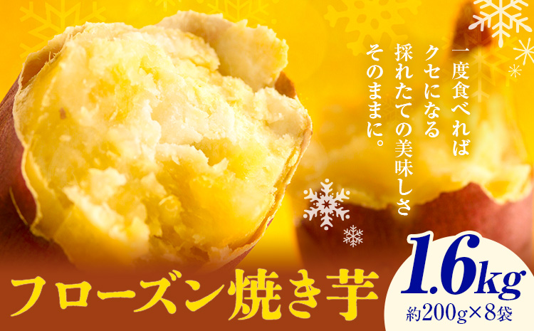フローズン焼き芋 約200g×8袋セット 合計約1.6kg 有限会社七城町特産品センター《90日以内に出荷予定(土日祝除く)》熊本県 菊池市 冷凍焼きいも 焼き芋 からいも さつまいも冷凍---003-1421---