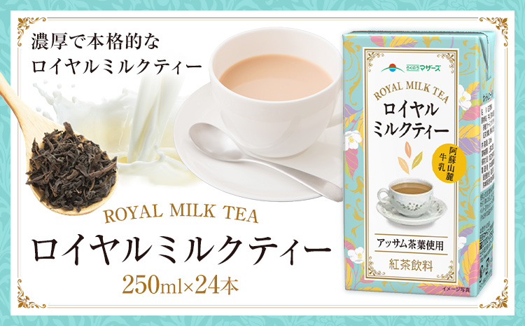 常温保存可能 ロイヤルミルクティー 250ml × 24本 1ケース 合同会社たべたせいか《30日以内に出荷予定(土日祝除く)》熊本県 菊池市 紅茶 ミルクティー らくのうマザーズ ドリンク 飲み物 飲料 セット 紙パック 常温保存可能 ロングライフ 熊本県産---016-1517---