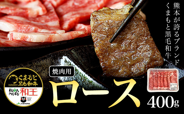 熊本県産 黒毛和牛 ロース 焼肉用 400g 《90日以内に出荷予定(土日祝除く)》国産 牛肉 焼き肉st-p---039-2010---