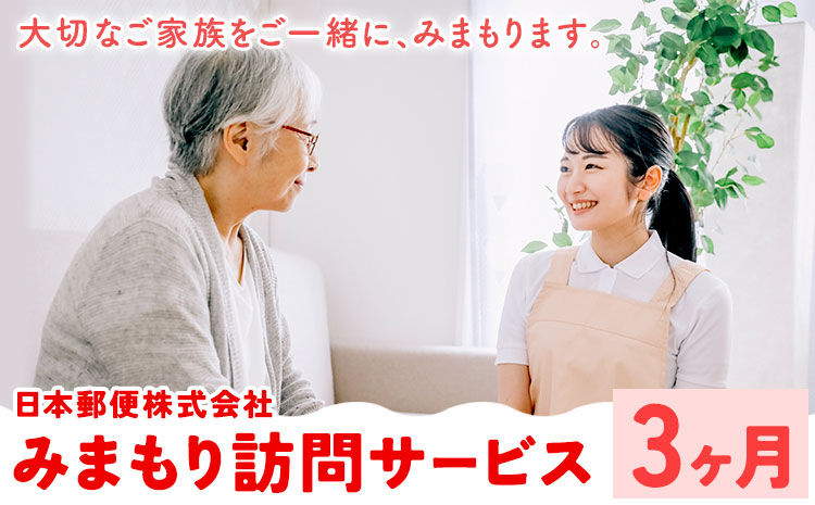 みまもり訪問サービス 3ヶ月(年3回) 日本郵便株式会社《90日以内に出荷予定(土日祝除く)》熊本県 菊池市 安否確認 見守り みまもり 家族 実家 親 訪問 安心 送料無料---062-2278---