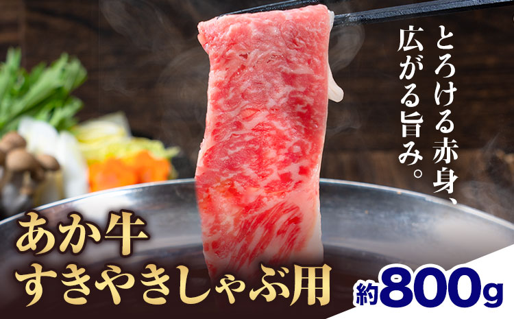 赤牛すきやきしゃぶ用 約800g 合同会社たべたせいか《30日以内に出荷予定(土日祝除く)》赤牛 すき焼き しゃぶしゃぶ お肉 和牛 スライス 熊本県産 九州産 国産 冷凍 送料無料 ---069-2060---
