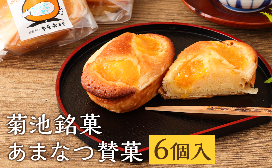 菊池銘菓 あまなつ賛菓 1箱(6個入り)《90日以内に出荷予定(土日祝除く)》---074-1265---