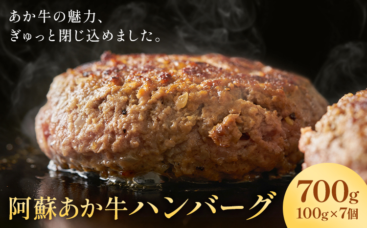 阿蘇あか牛ハンバーグ 700g 100g × 7個 株式会社LARKS《30日以内に出荷予定(土日祝除く)》ハンバーグ あか牛 牛肉 熊本県 冷凍 送料無料---133-1871---