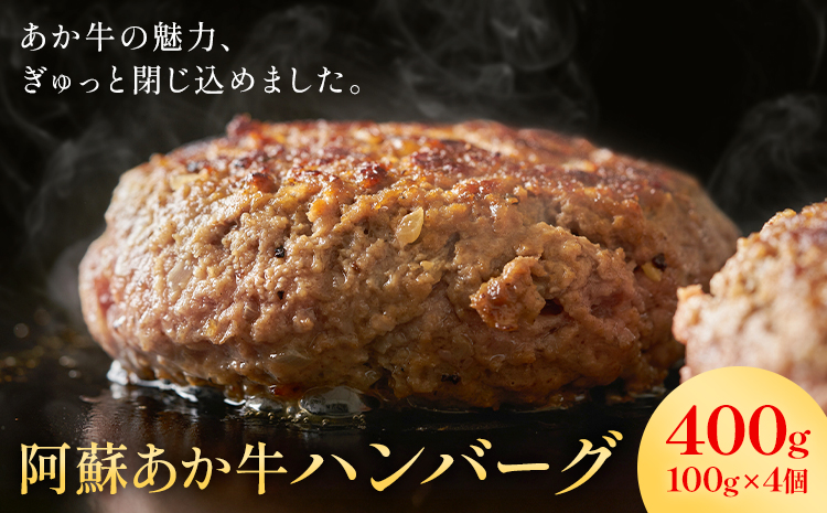 阿蘇あか牛ハンバーグ 400g 100g × 4個 株式会社LARKS《30日以内に出荷予定(土日祝除く)》ハンバーグ あか牛 牛肉 熊本県 冷凍 送料無料---133-2112---