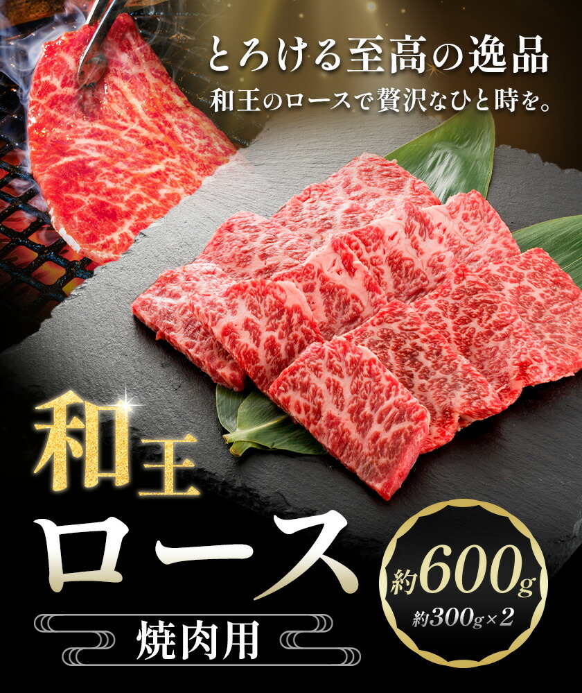 和王 ロース 焼肉用 約600g 約300g×2パック 菊池地域農業協同組合(JA菊池まんまキッチン)《90日以内に出荷予定(土日祝除く)》熊本県 菊池市 くまもと黒毛和牛 和牛 牛肉 お肉 焼き肉 熊本県産 九州産 国産 冷凍 送料無料---147-2122---