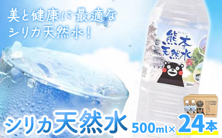 シリカ天然水 500ml×24本 《30日以内に出荷予定(土日祝除く)》 ---159-1874---