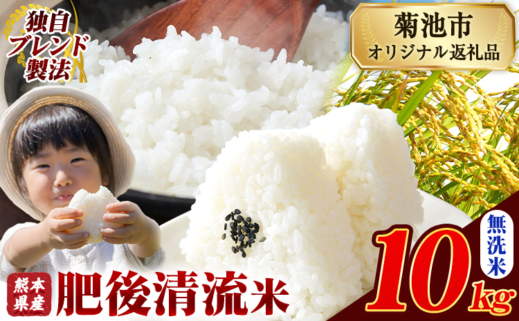 熊本県産 肥後清流米 無洗米 10kg ブレンド米 熊本県産 ふるさと納税 精米 米 こめ ふるさとのうぜい コメ お米 おこめ《7-14日以内に出荷予定(土日祝除く)》---300-4384---