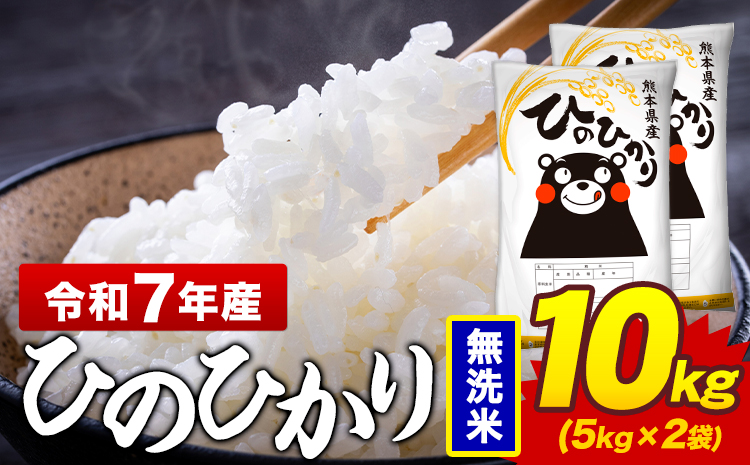 令和7年産 無洗米 米 ひのひかり 10kg《7-14日以内に出荷予定(土日祝除く)》熊本県 菊池市 国産 熊本県産 無洗米 精米 送料無料 ヒノヒカリ こめ お米 ---300-5066---