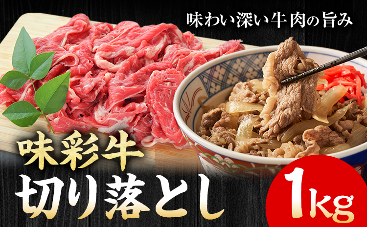 味彩牛 切り落とし 1kg（500g×2パック） のぐち産業株式会社《90日以内に出荷予定(土日祝除く)》熊本県 菊池市 牛肉 スライス お肉 精肉 熊本県産 九州産 国産 冷凍 送料無料---183-2290---