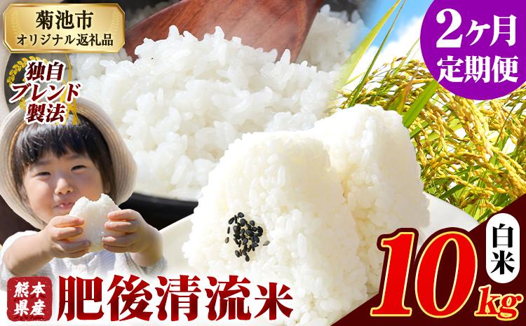 【2ヶ月定期便】熊本県産 肥後清流米 白米 10kg 熊本県産 ふるさと納税 精米 米 こめ ふるさとのうぜい コメ お米 おこめ《お申込み翌月から出荷》---300-4335---