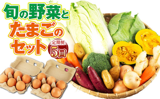 【定期便5回】 旬の野菜とたまごのセット 野菜 10品 にんにくたまご 12個 やさい 卵 詰め合わせ 詰合せ 定期便 メロンドーム 《お申し込みの翌月から出荷》---003-2420---