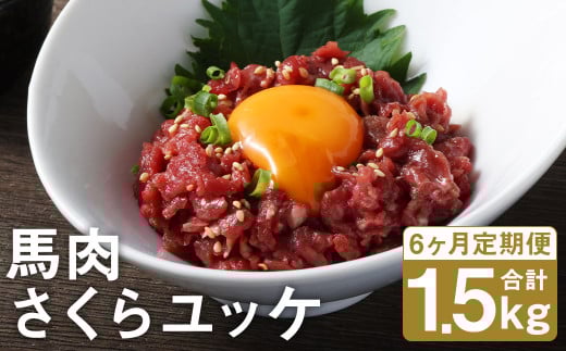 【6ヶ月定期便】 馬肉 さくらユッケ 250g（50g×5パック）×6回 《お申し込みの翌月発送》お肉 肉 ユッケ 赤身 馬刺し 馬刺 馬ユッケ 定期 小分け カット 冷凍---187-2320---