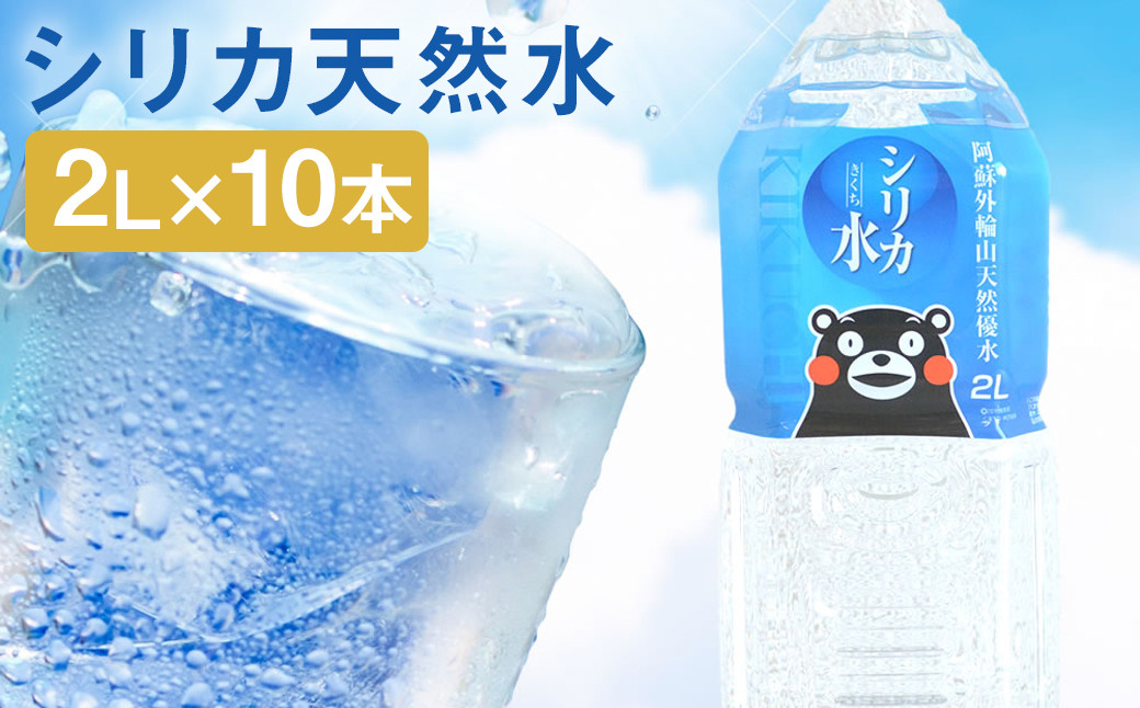 シリカ天然水 2L×10本 《30日以内に出荷予定(土日祝除く)》---159-1873---