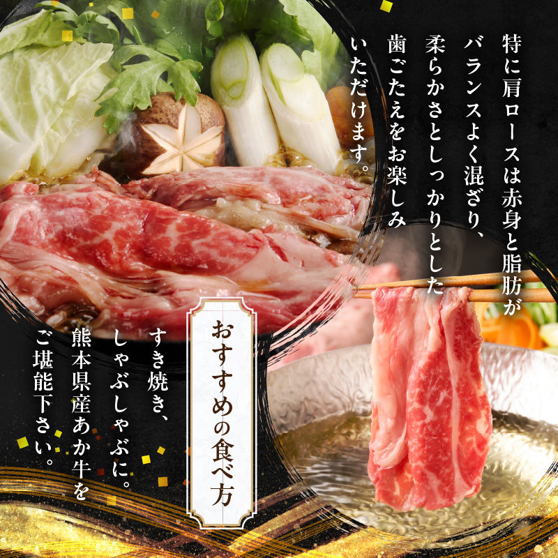 117-38　オアシス九州　熊本県産あか牛 肩ロース 600ｇ (300ｇ×2)