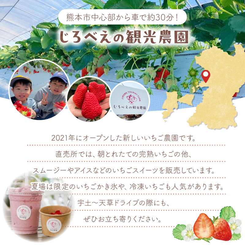 142-1　じろべえの観光農園 いちご狩り体験！大人２名様分！