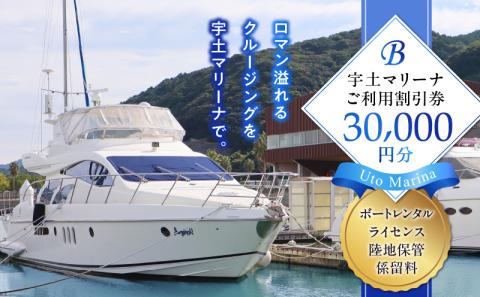 124-2 【海の駅・宇土マリーナ】ボートレンタル・ライセンス・陸地保管・係留料ご利用割引券 B: 宇土市ANAのふるさと納税